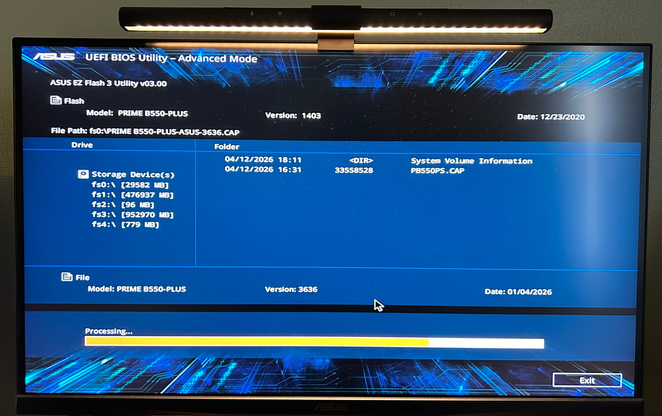 BIOS upgrade